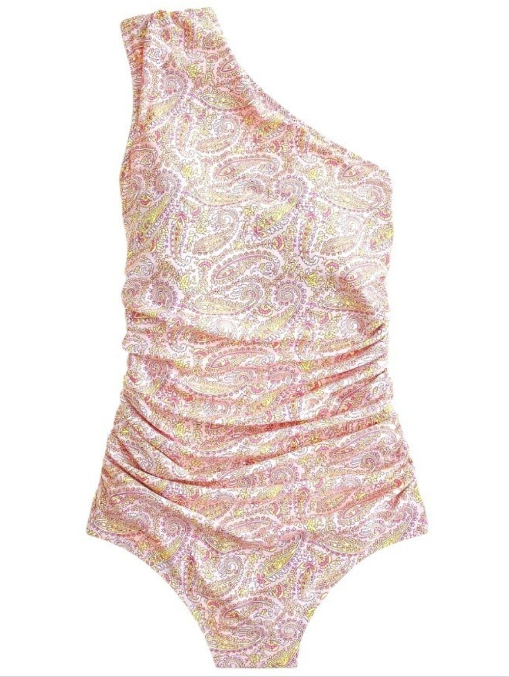 NWOT J. Crew Eco Ruched One-Shoulder One-Piece Swimwuit